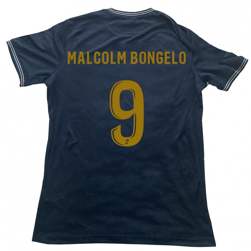 Danxen Uomo Maglia Fidèle Malcolm Bongelo #9 Blu Marino Oro Kit Gara Away 2025/26 Maglietta