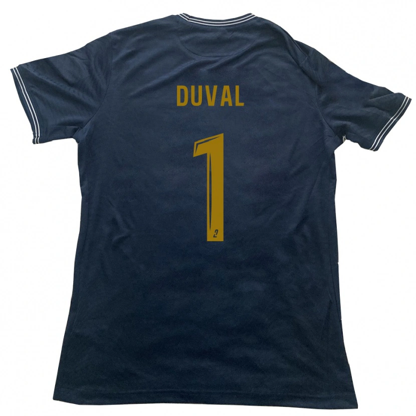 Danxen Uomo Maglia Matis Duval #1 Blu Marino Oro Kit Gara Away 2025/26 Maglietta
