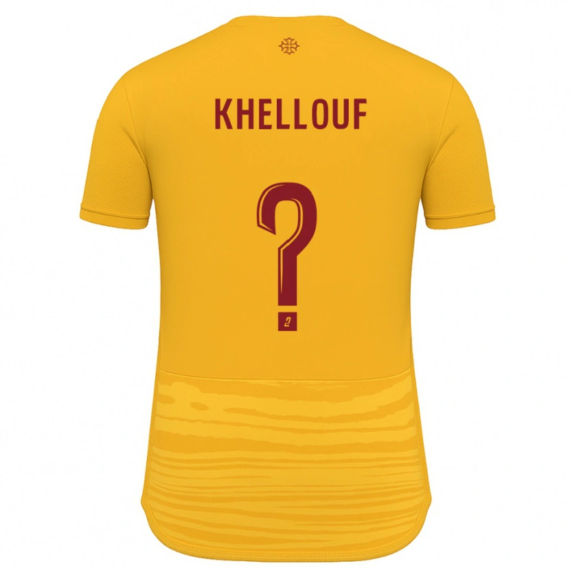 Danxen Uomo Maglia Ilyann Khellouf #0 Arancione Bordeaux Kit Gara Away 2025/26 Maglietta