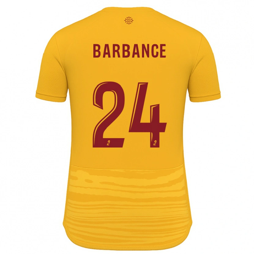 Danxen Uomo Maglia Solène Barbance #24 Arancione Bordeaux Kit Gara Away 2025/26 Maglietta