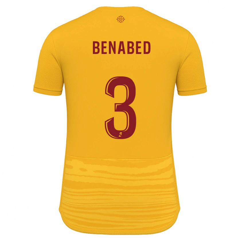 Danxen Uomo Maglia Faouzi Benabed #3 Arancione Bordeaux Kit Gara Away 2025/26 Maglietta