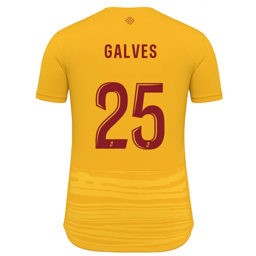 Danxen Uomo Maglia Nolan Galves #25 Arancione Bordeaux Kit Gara Away 2025/26 Maglietta