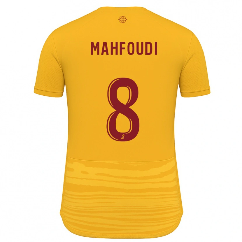 Danxen Uomo Maglia Chakib Mahfoudi #8 Arancione Bordeaux Kit Gara Away 2025/26 Maglietta
