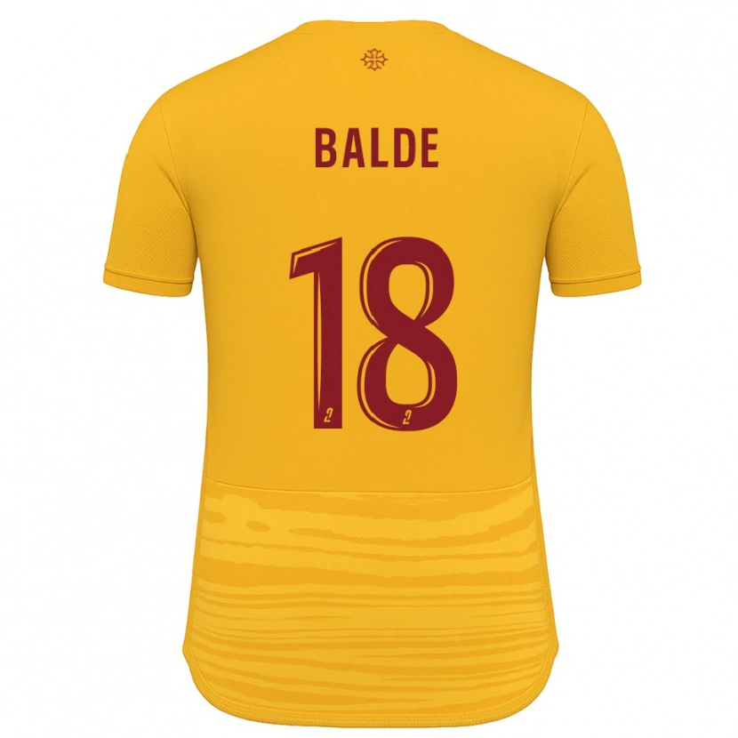 Danxen Uomo Maglia Ibrahima Baldé #18 Arancione Bordeaux Kit Gara Away 2025/26 Maglietta