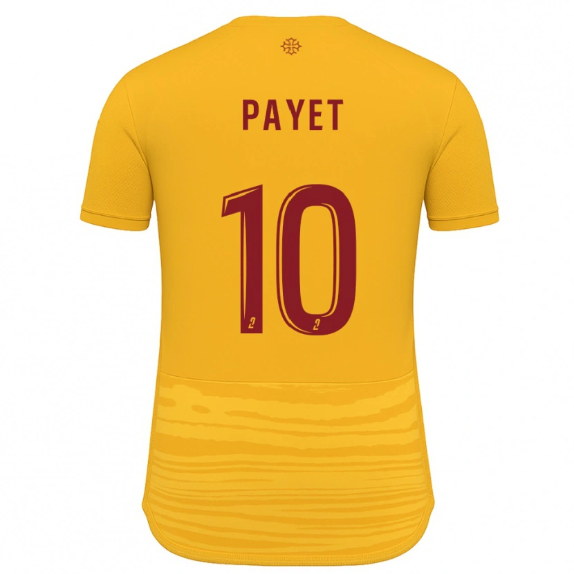 Danxen Uomo Maglia Paul Payet #10 Arancione Bordeaux Kit Gara Away 2025/26 Maglietta