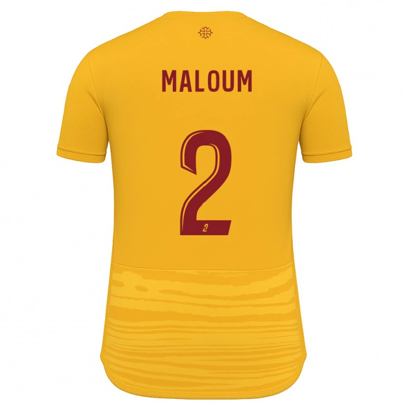 Danxen Uomo Maglia Bilal Maloum #2 Arancione Bordeaux Kit Gara Away 2025/26 Maglietta