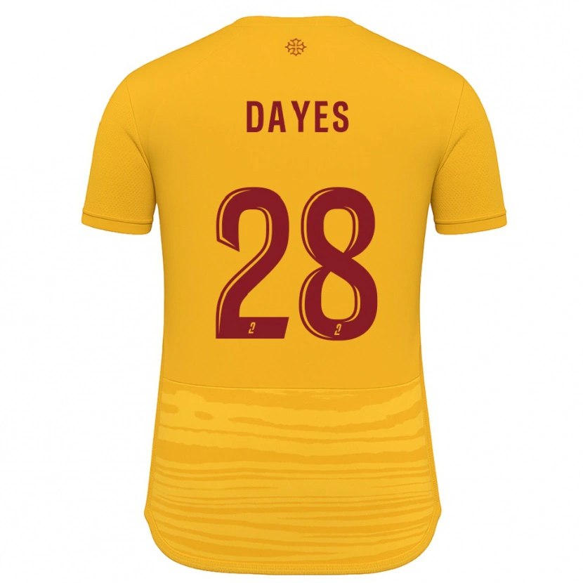 Danxen Uomo Maglia Mikayla Dayes #28 Arancione Bordeaux Kit Gara Away 2025/26 Maglietta