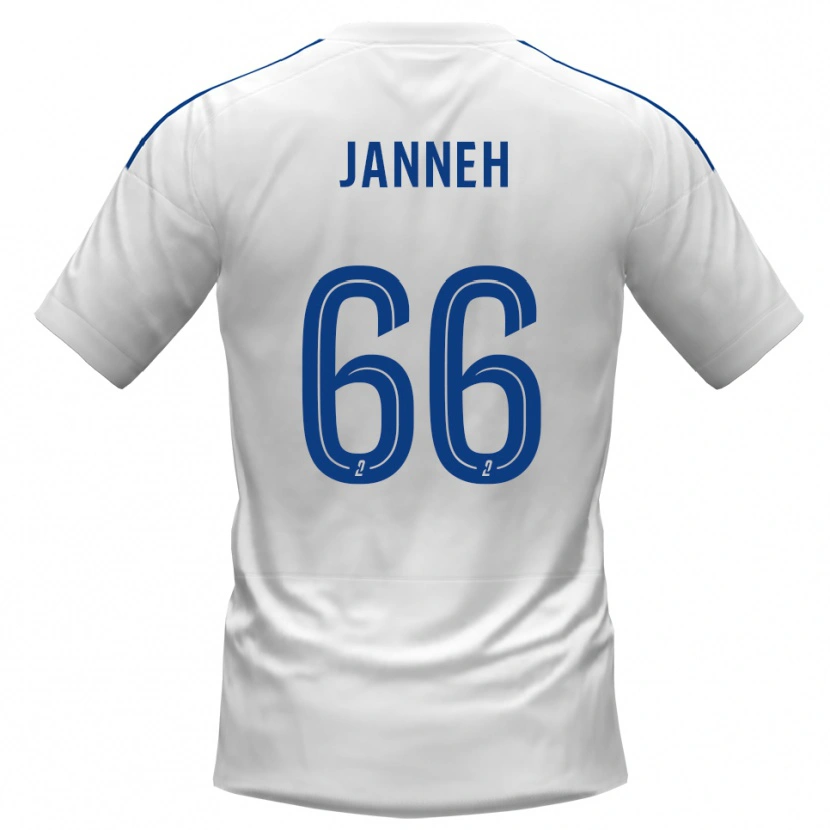 Danxen Uomo Maglia Jocelyn Janneh #66 Bianco Blu Kit Gara Away 2025/26 Maglietta