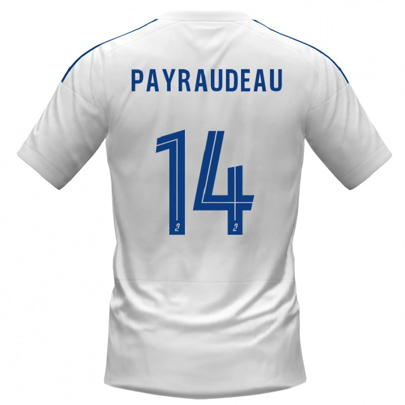 Danxen Uomo Maglia Leny Payraudeau #14 Bianco Blu Kit Gara Away 2025/26 Maglietta