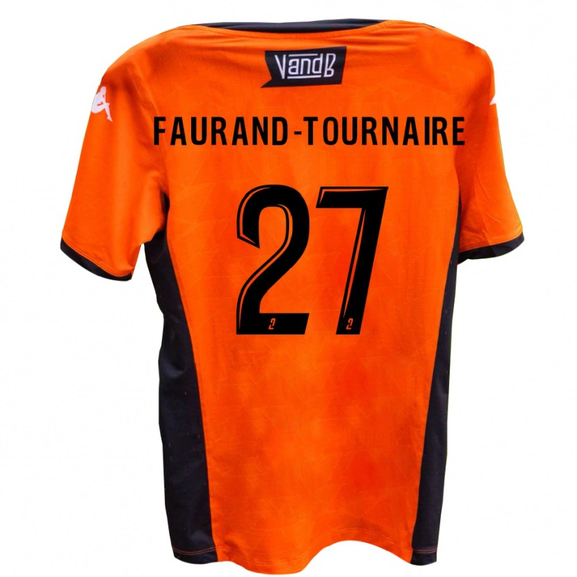 Danxen Uomo Maglia Aymeric Faurand-Tournaire #27 Bianco Nero Kit Gara Away 2025/26 Maglietta