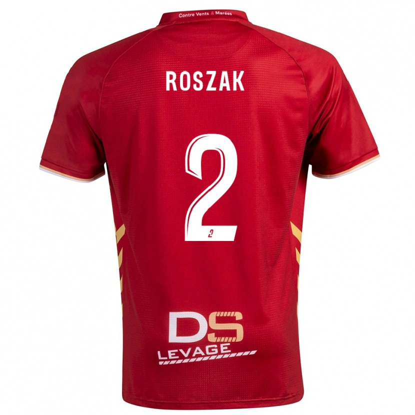 Danxen Uomo Maglia Dimitri Roszak #2 Bordeaux Oro Kit Gara Away 2025/26 Maglietta