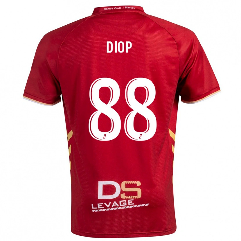 Danxen Uomo Maglia Malick Diop #88 Bordeaux Oro Kit Gara Away 2025/26 Maglietta