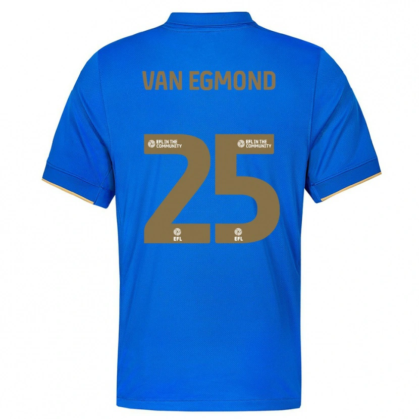 Danxen Donna Maglia Emily Van Egmond #25 Blu Oro Kit Gara Home 2025/26 Maglietta