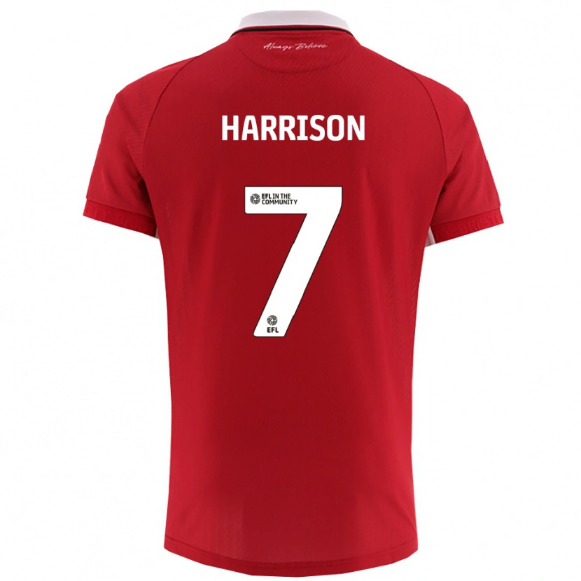 Danxen Donna Maglia Abi Harrison #7 Rosso Bianco Kit Gara Home 2025/26 Maglietta