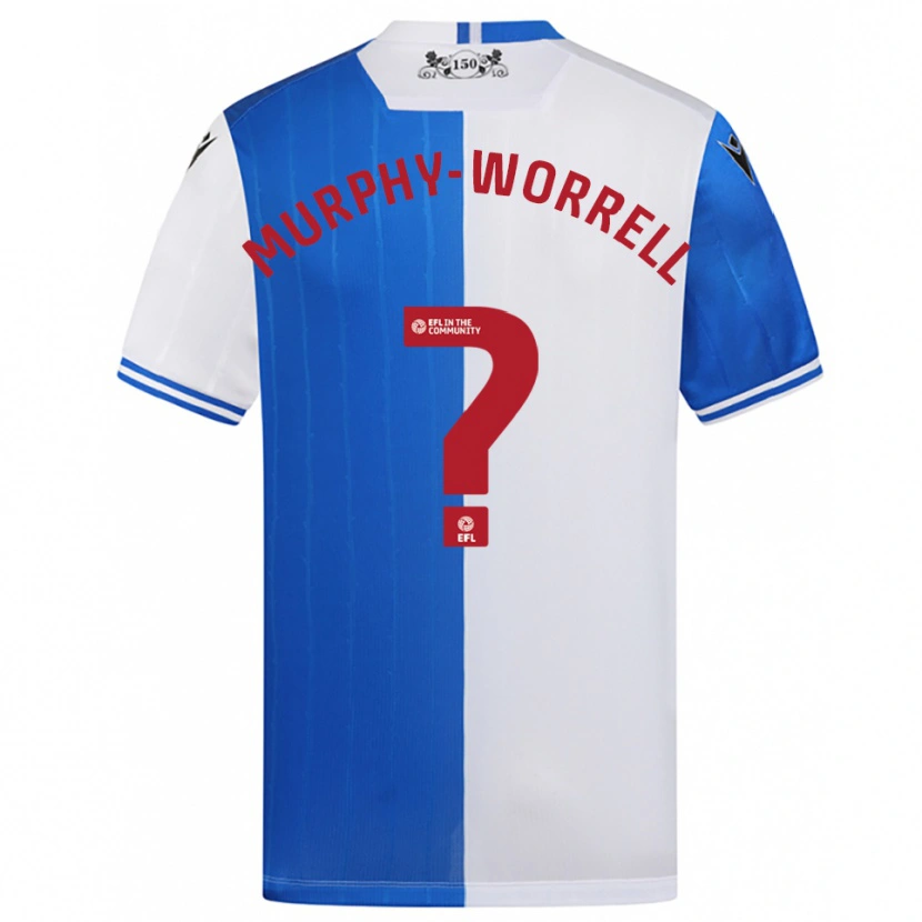 Danxen Donna Maglia Paul Murphy-Worrell #0 Blu Bianco Kit Gara Home 2025/26 Maglietta