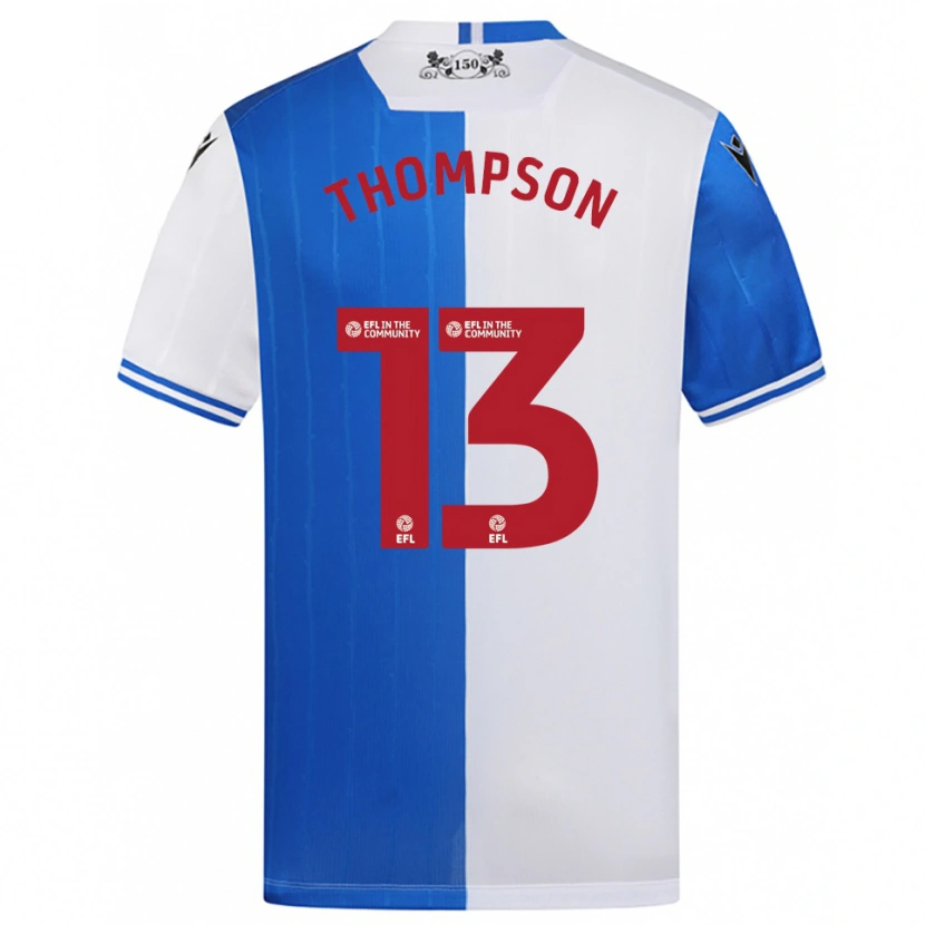 Danxen Donna Maglia Luke Thompson #13 Blu Bianco Kit Gara Home 2025/26 Maglietta