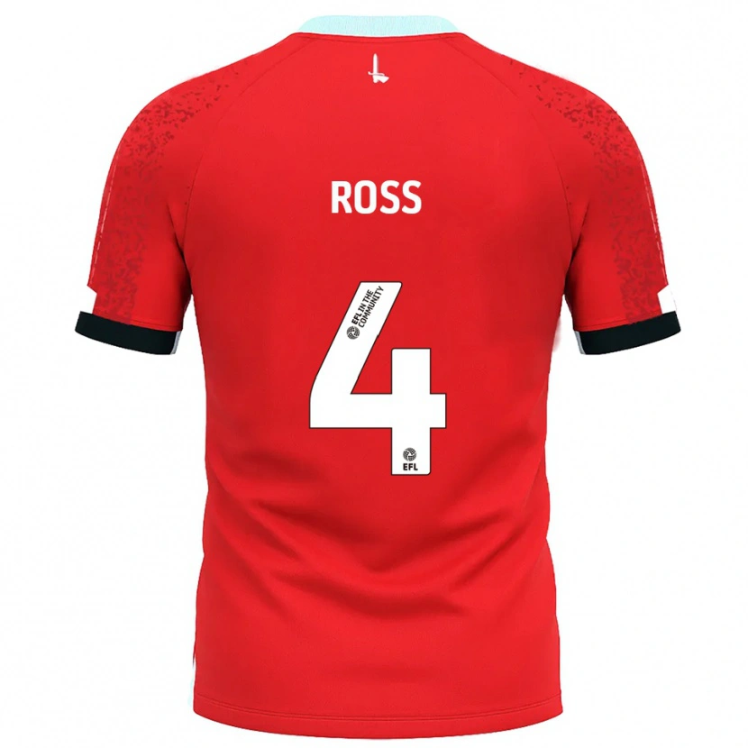 Danxen Donna Maglia Mia Ross #4 Rosso Bianco Kit Gara Home 2025/26 Maglietta