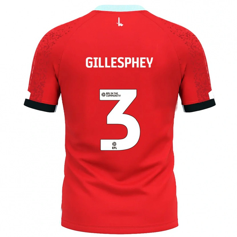 Danxen Donna Maglia Macaulay Gillesphey #3 Rosso Bianco Kit Gara Home 2025/26 Maglietta