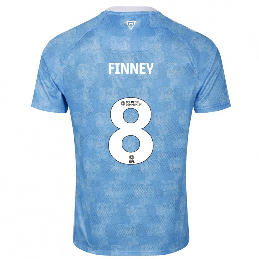Danxen Donna Maglia Charlie Finney #8 Azzurro Cielo Bianco Kit Gara Home 2025/26 Maglietta