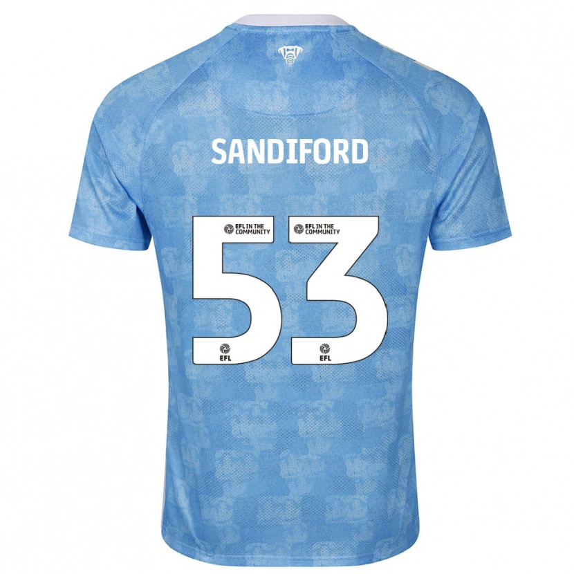 Danxen Donna Maglia Greg Sandiford #53 Azzurro Cielo Bianco Kit Gara Home 2025/26 Maglietta