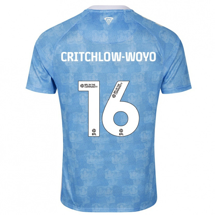 Danxen Donna Maglia Tionne Critchlow-Woyo #16 Azzurro Cielo Bianco Kit Gara Home 2025/26 Maglietta
