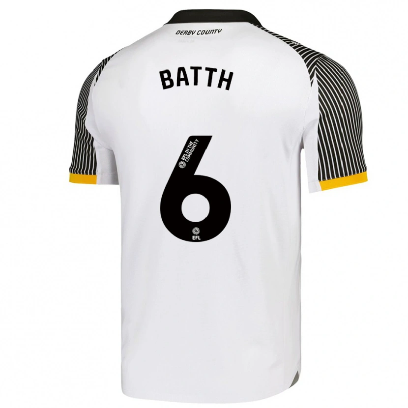 Danxen Donna Maglia Danny Batth #6 Bianco Nero Kit Gara Home 2025/26 Maglietta