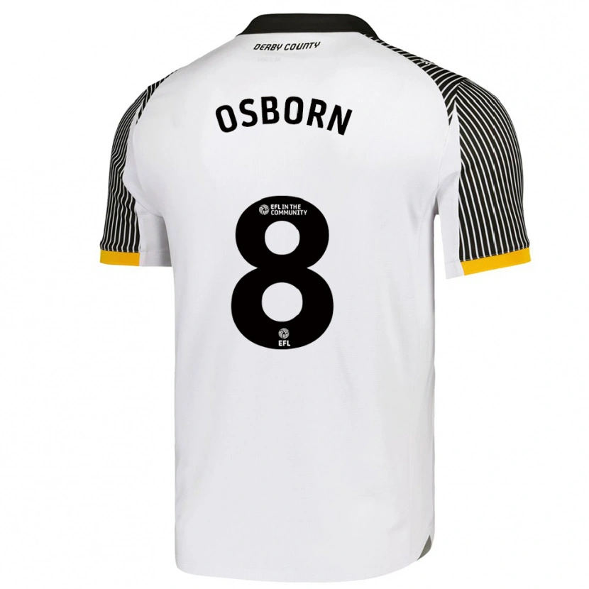 Danxen Donna Maglia Ben Osborn #8 Bianco Nero Kit Gara Home 2025/26 Maglietta