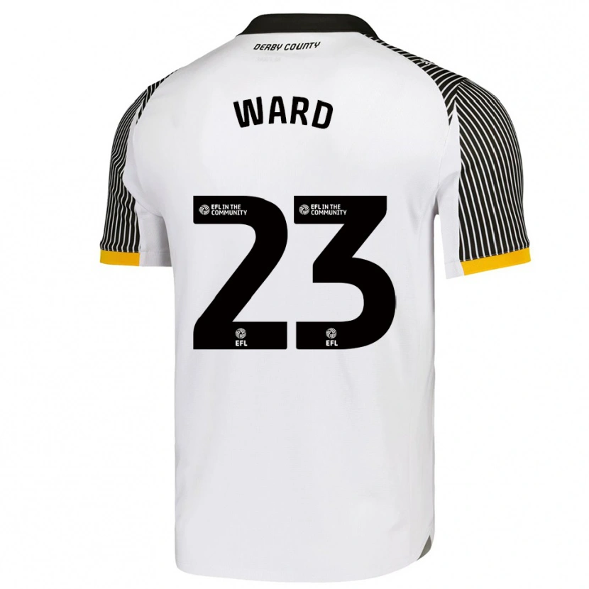 Danxen Donna Maglia Joe Ward #23 Bianco Nero Kit Gara Home 2025/26 Maglietta
