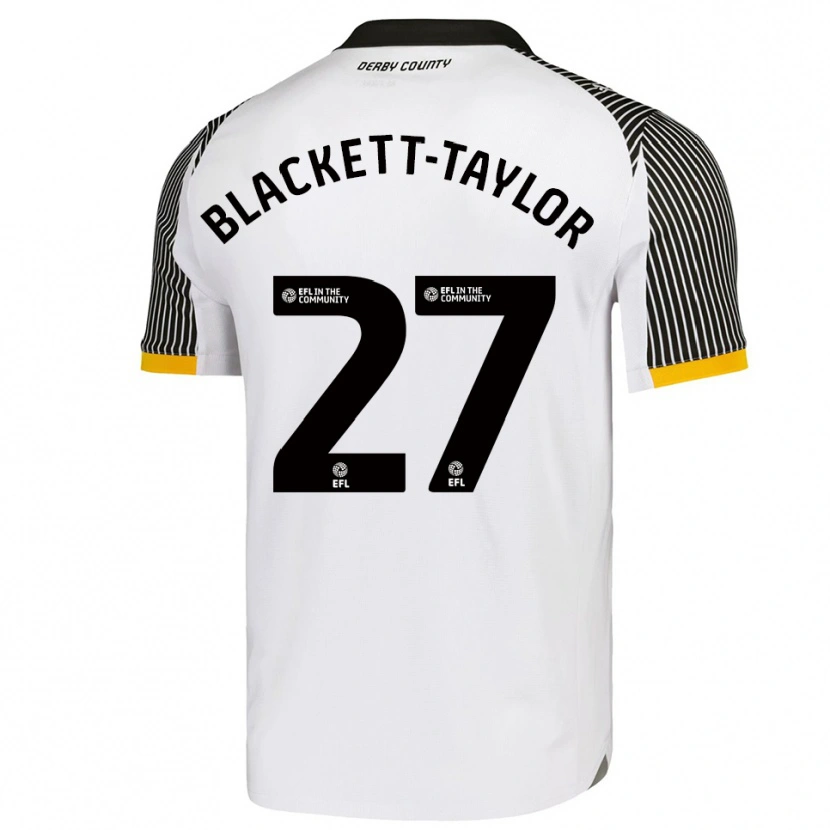 Danxen Donna Maglia Corey Blackett-Taylor #27 Bianco Nero Kit Gara Home 2025/26 Maglietta