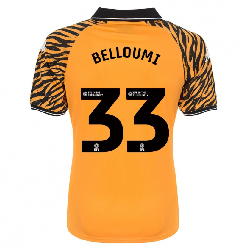 Danxen Donna Maglia Mohamed Belloumi #33 Arancione Nero Kit Gara Home 2025/26 Maglietta