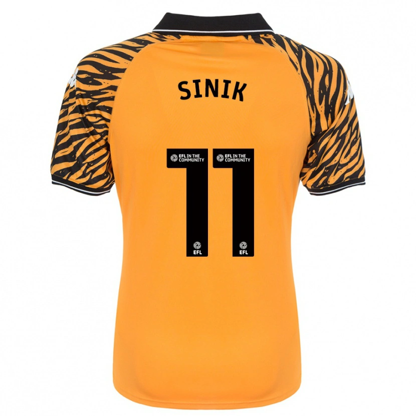 Danxen Donna Maglia Doğukan Sinik #11 Arancione Nero Kit Gara Home 2025/26 Maglietta