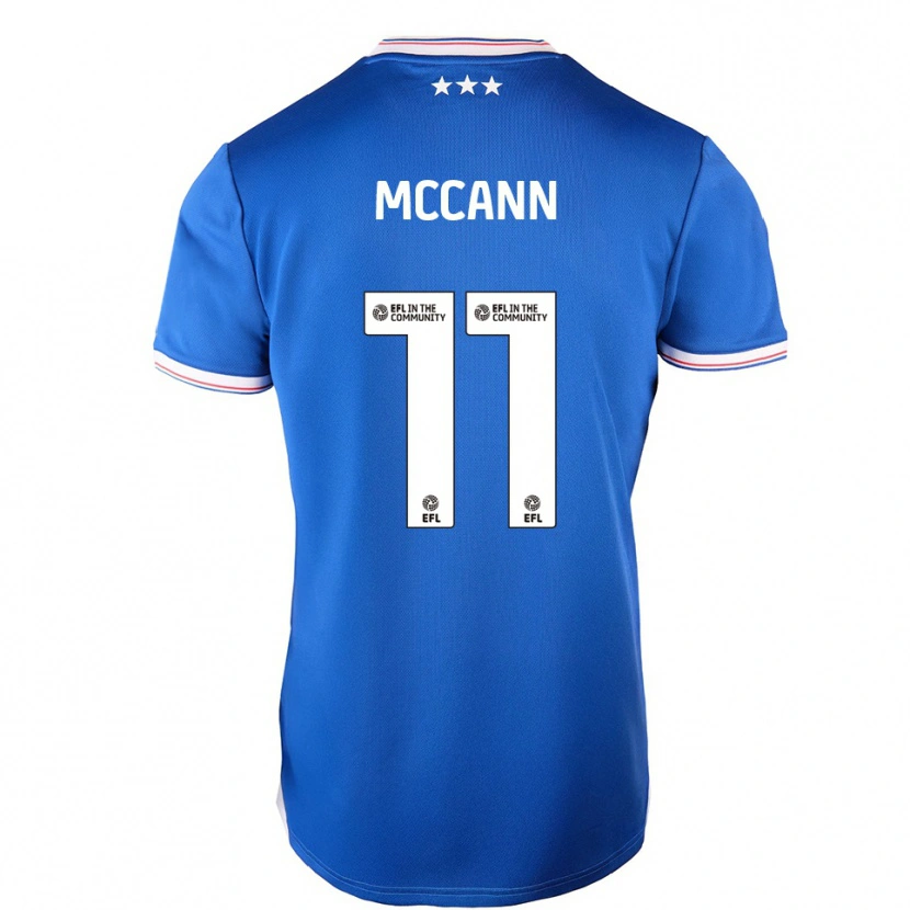 Danxen Donna Maglia Darragh Mccann #11 Blu Bianco Kit Gara Home 2025/26 Maglietta