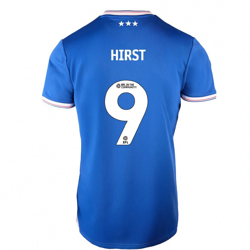 Danxen Donna Maglia George Hirst #9 Blu Bianco Kit Gara Home 2025/26 Maglietta