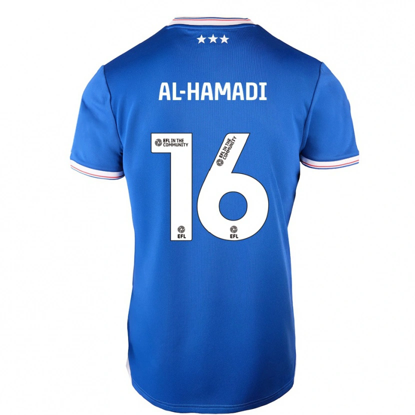 Danxen Donna Maglia Ali Al-Hamadi #16 Blu Bianco Kit Gara Home 2025/26 Maglietta