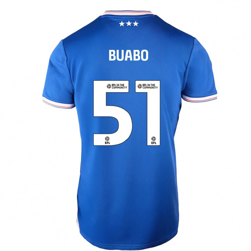 Danxen Donna Maglia Gerrard Buabo #51 Blu Bianco Kit Gara Home 2025/26 Maglietta