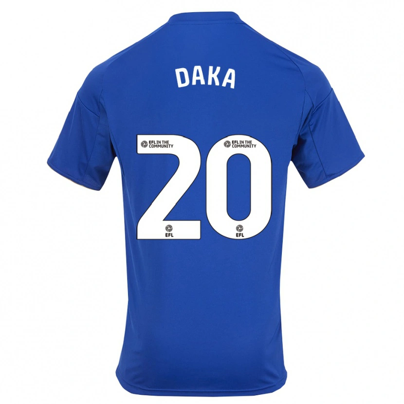 Danxen Donna Maglia Patson Daka #20 Blu Oro Kit Gara Home 2025/26 Maglietta