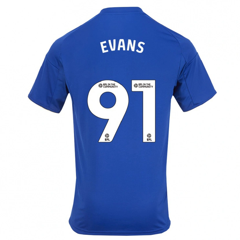 Danxen Donna Maglia Jake Evans #91 Blu Oro Kit Gara Home 2025/26 Maglietta