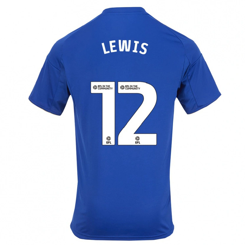 Danxen Donna Maglia William Lewis #12 Blu Oro Kit Gara Home 2025/26 Maglietta