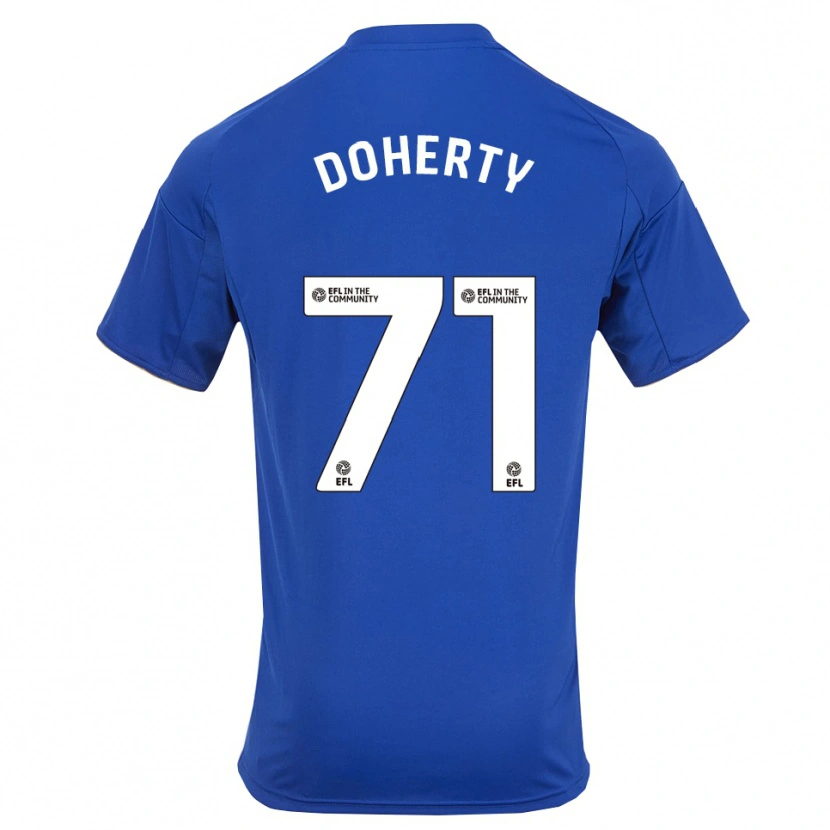 Danxen Donna Maglia Arlo Doherty #71 Blu Oro Kit Gara Home 2025/26 Maglietta