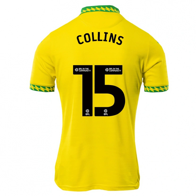 Danxen Donna Maglia Hugo Collins #15 Bianco Verde Kit Gara Home 2025/26 Maglietta