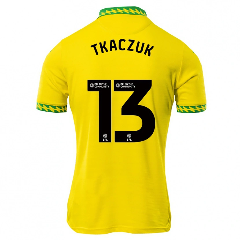 Danxen Donna Maglia Nikodem Tkaczuk #13 Bianco Verde Kit Gara Home 2025/26 Maglietta