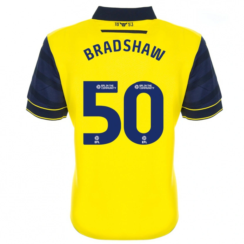 Danxen Donna Maglia Tom Bradshaw #50 Giallo Blu Marino Kit Gara Home 2025/26 Maglietta