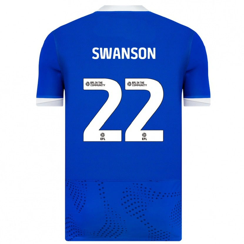 Danxen Donna Maglia Zak Swanson #22 Blu Bianco Kit Gara Home 2025/26 Maglietta