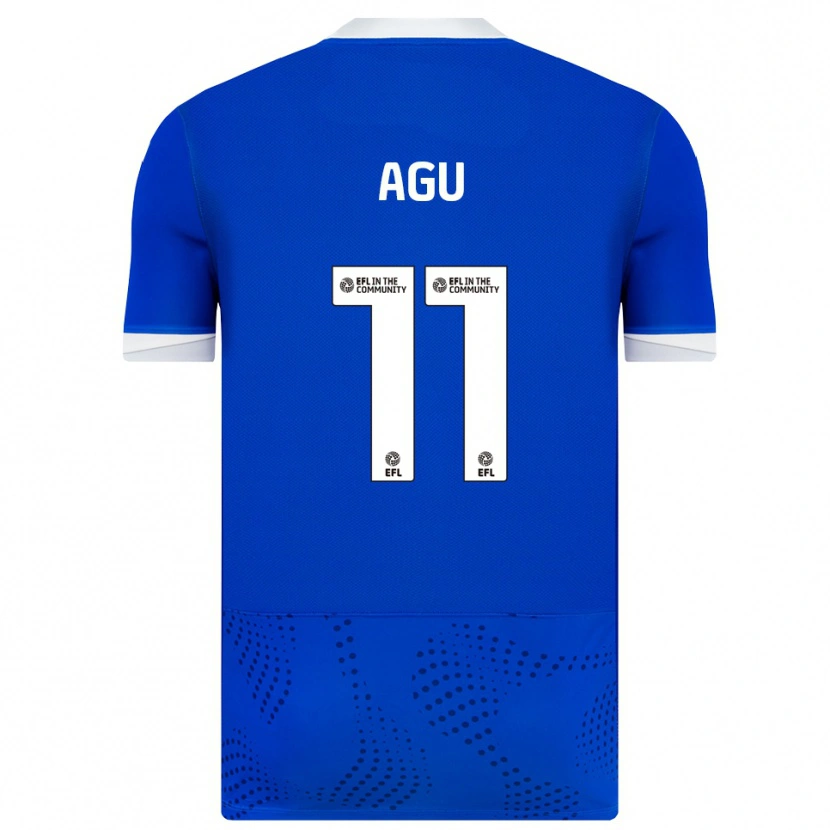 Danxen Donna Maglia Chinedu Agu #11 Blu Bianco Kit Gara Home 2025/26 Maglietta