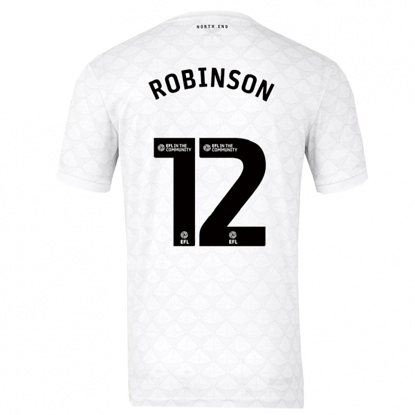 Danxen Donna Maglia Ben Robinson #12 Bianco Rosso Kit Gara Home 2025/26 Maglietta