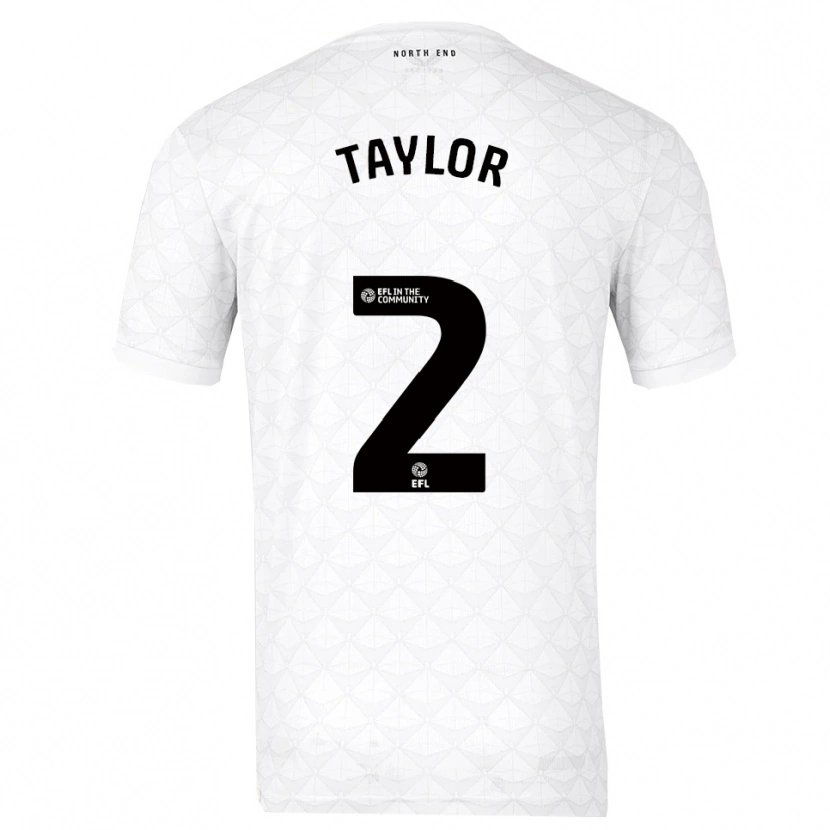 Danxen Donna Maglia Alex Taylor #2 Bianco Rosso Kit Gara Home 2025/26 Maglietta
