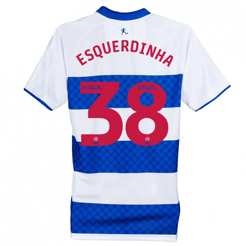 Danxen Donna Maglia Esquerdinha #38 Blu Bianco Kit Gara Home 2025/26 Maglietta