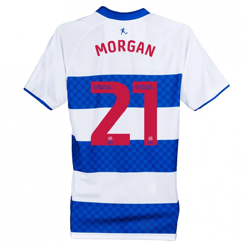 Danxen Donna Maglia Kieran Morgan #21 Blu Bianco Kit Gara Home 2025/26 Maglietta