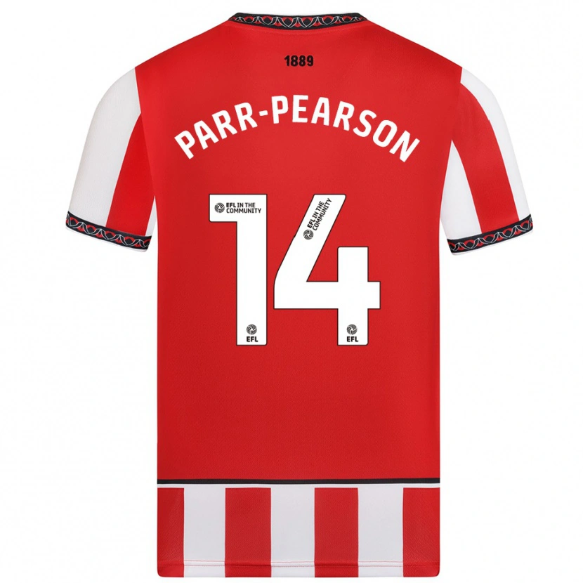 Danxen Donna Maglia Marley Parr-Pearson #14 Rosso Bianco Kit Gara Home 2025/26 Maglietta