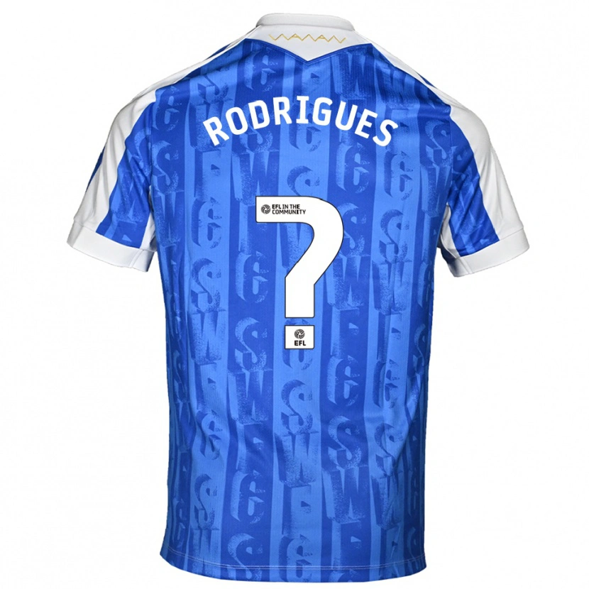 Danxen Donna Maglia Carlos Rodrigues #0 Blu Bianco Kit Gara Home 2025/26 Maglietta